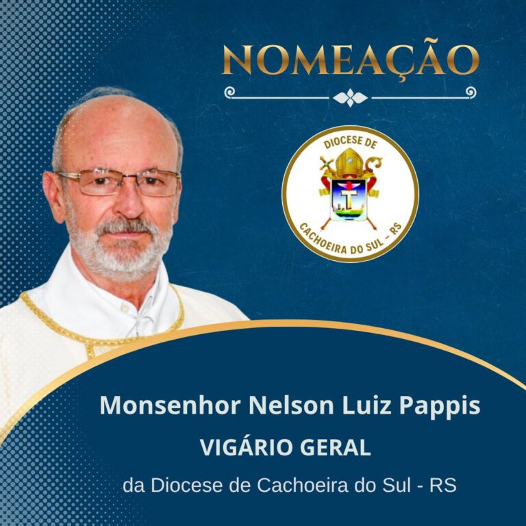Diocese de Cachoeira do Sul nomeia Pe. Nelson Pappis como vigário-geral e concede título de Monsenhor