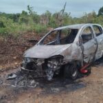 Incêndio destrói veículo no interior de Passa Sete