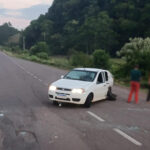 Acidente envolve dois veículos no trevo da Baixada, em Sobradinho