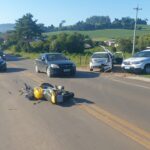 Motociclista fica ferido em acidente na RSC 481 em Arroio do Tigre