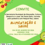 Passa Sete promove palestra sobre alimentação e saúde no CRAS