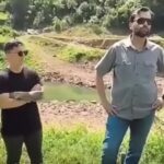 Prefeito em exercício de Lagoão acompanha obras da ponte sobre o Rio Pardo
