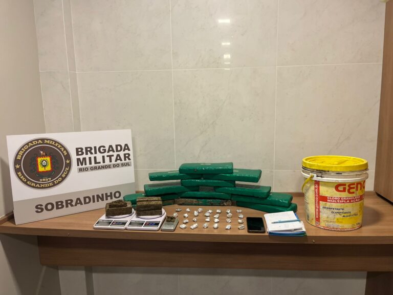 Brigada Militar prende traficante com mais de 11 kg de maconha em Sobradinho