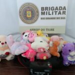 Homem é preso por furto qualificado após ser flagrado com pelúcias e bateria de motocicleta em Arroio do Tigre