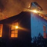 Incêndio destrói residência no interior de Estrela Velha