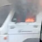 Caminhão pega fogo na ERS-400 entre Candelária e Sobradinho