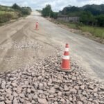 Obras da ERS-347 avançam em ritmo lento entre Segredo e Lagoão