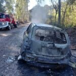 Veículo fica destruído após incêndio no interior de Lagoa Bonita